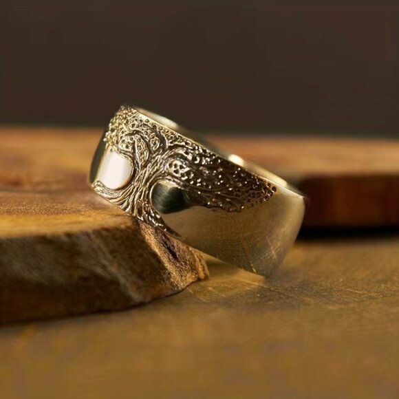 Boho Bodhi Tree of Life Band Ring #763 - Picture 7 of 9